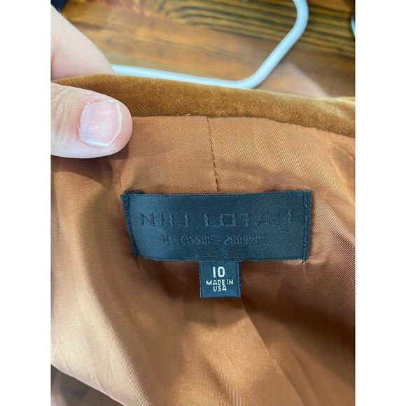 Nili Lotan Francine Velvet Jacket in Caramel - Picture 12 of 13